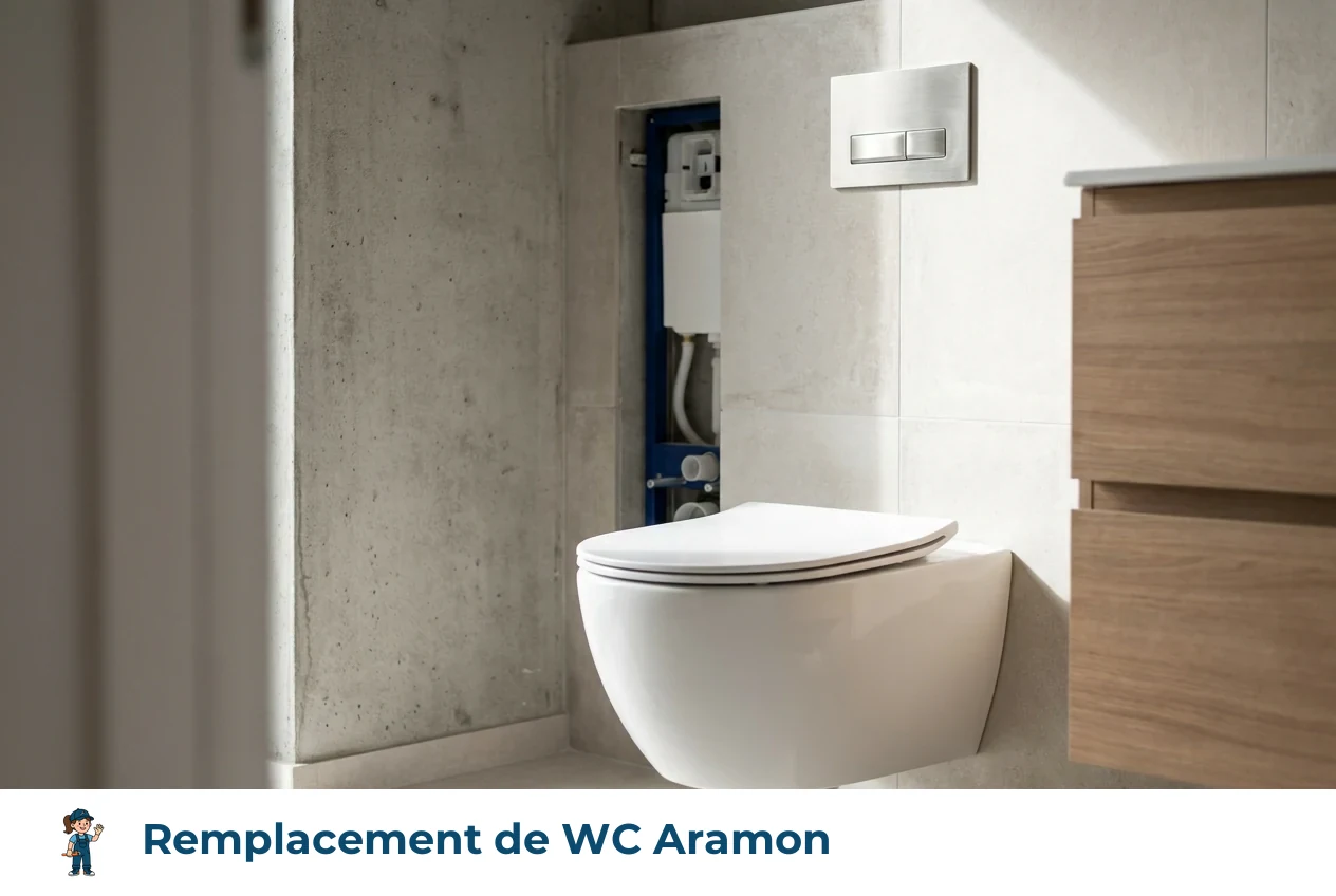 Remplacement de WC à Aramon
