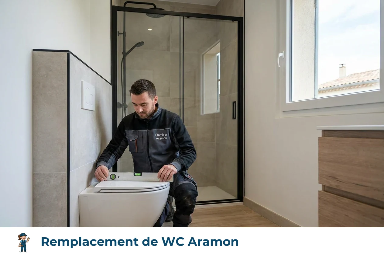 Remplacement de WC à Aramon
