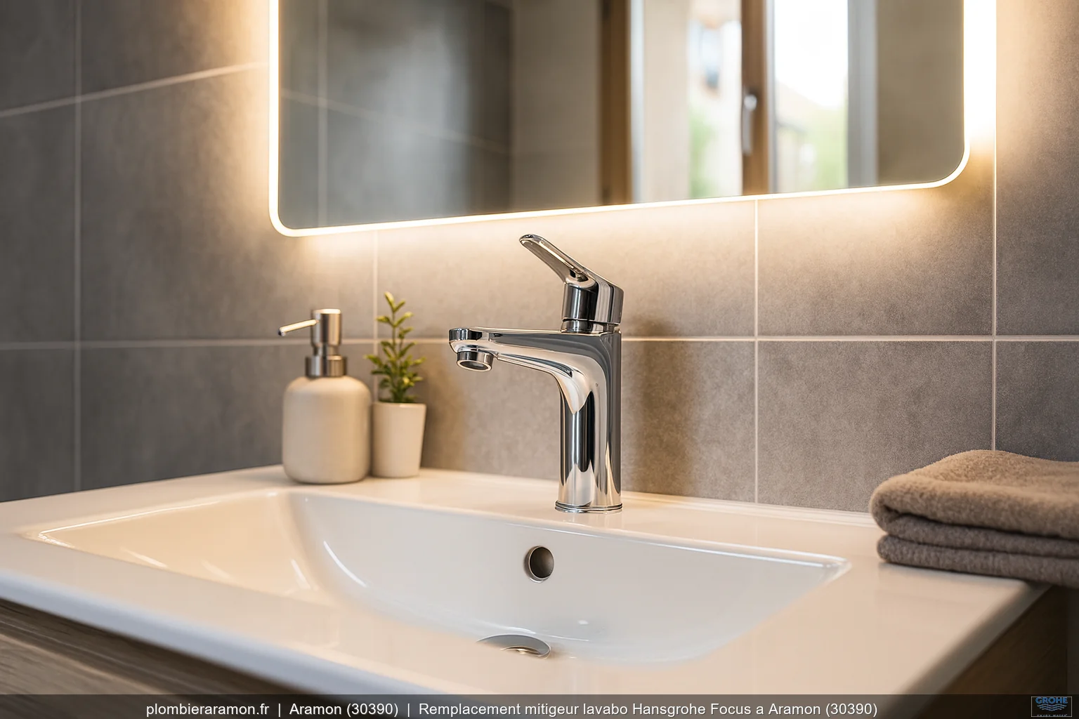 Remplacement mitigeur lavabo Hansgrohe Focus a Aramon (30390)